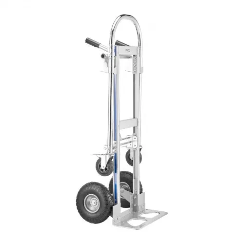 VEVOR 2-in-1-Sackkarre 454 kg, Transportkarre im 4-Rad-Modus, Umwandelbarer Plattformwagen mit Rutschfestem Griff, Tragbarer Handwagen Transportwagen, Trolley für Umzüge, Büro, Lager, Supermarkt – Bild 10