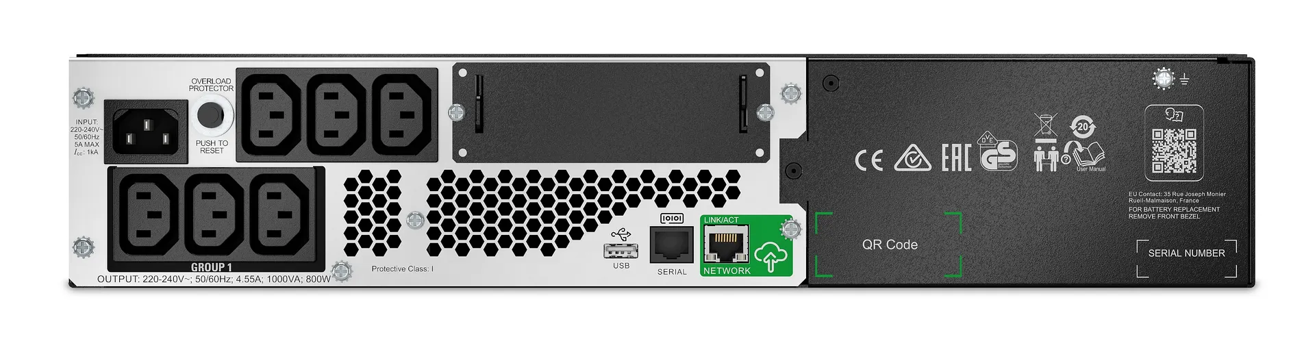 APC Smart-UPS Li-ion SMTL1000RMI2UC – 6x C13, kurze Tiefe, Rackmount 2U, SmartConnect, 1000VA – Bild 2