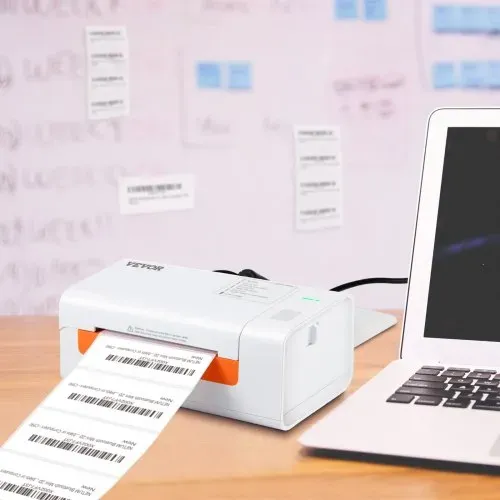 VEVOR Etikettendrucker 200x79x83mm Thermodrucker 150mm/s Labeldrucker Versandetiketten Drucker Thermo-Direkt Edikettendruckgerät USB Automatische Etikettenerkennung Windows Mac OS Linux Chromebook – Bild 7