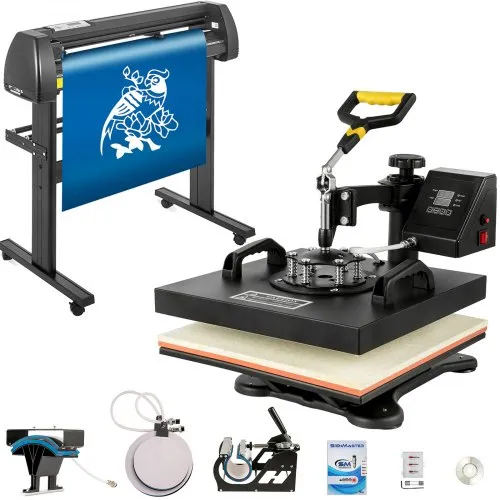 VEVOR 5 In 1 Hitzepresse 711,2 mm Vinyl Schneideplotter Schrittmotor 38x38cm VEVOR 5 In 1 Hitzepresse 711,2 mm Vinyl Schneideplotter Schrittmotor 38x38cm