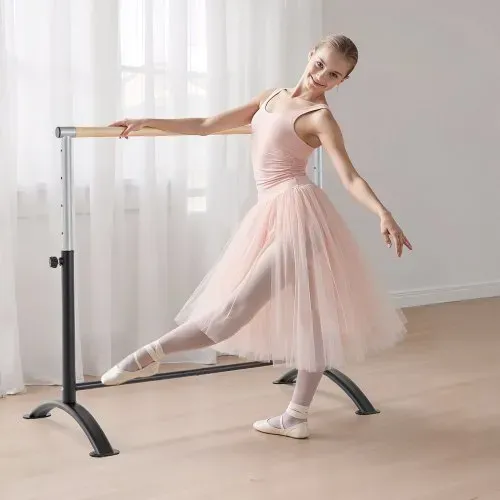 VEVOR Ballettstange Tanzstange freistehende Ballettstange, höhenverstellbare (5-stufig / 715-1115 mm) Stretchstange aus Kohlenstoffstahl für Ballett, Gleichgewichtstraining, Entspannungsübungen – Bild 7