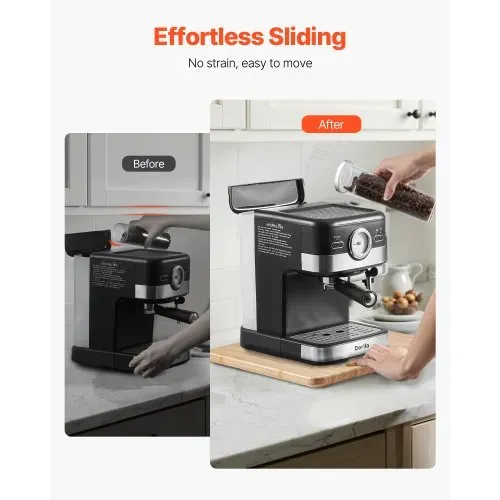 VEVOR Gleitbrett, 26,7x33 cm, Brett mit Gummirädern und hohlem Griff, leicht zu reinigen, Slider-Brett, Geräte-Rollbrett, leicht bewegliche Unterlage für Kaffeemaschine, Küchenmaschine – Bild 5