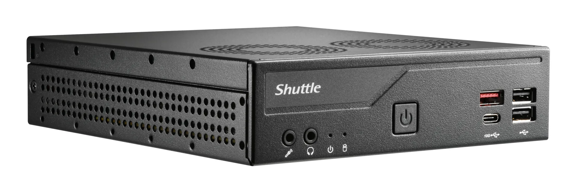 Shuttle Slim PC DH810 , S1851, 1x HDMI (2.1), 1x DP, 1x USB-C (DP), 1x 2.5" , 2x M.2, 2x LAN (Intel 1G + 2.5G), 2x COM, 24/7 Dauerbetrieb, inkl. VESA – Bild 3