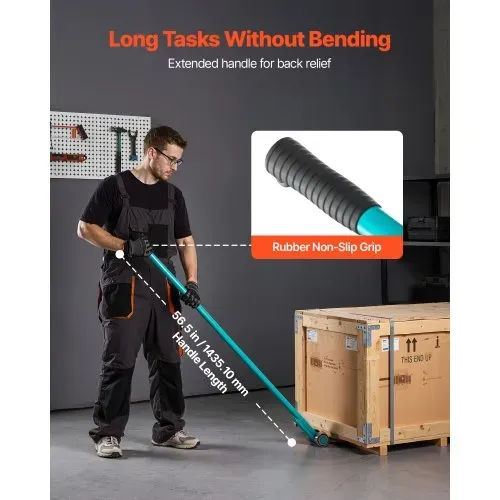 VEVOR Lastenheber 4000 kg Tragkraft, Möbelheber 1524 mm Gesamtlänge, mit Handschuhen,Transporthilfe mit Stahlfelgen für schwere Möbel, Gegenstände & Betonblöcke, ideal für Umzug & Schwerlasttransport – Bild 4
