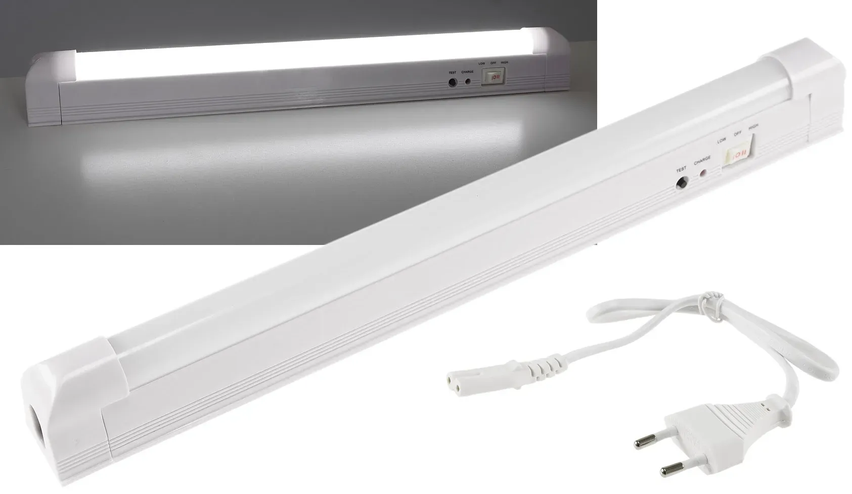 LED Notleuchte “CTNL-60 SMD-UB” Lithium Akku 3,7V/2200mAh, 4W, 34x4x3cm LED Notleuchte “CTNL-60 SMD-UB” Lithium Akku 3,7V/2200mAh, 4W, 34x4x3cm