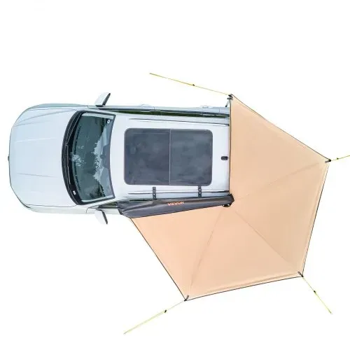 VEVOR Markise Auto, 270°-Markise, 3,19x3,07x2,10 m, Sonnensegel, wasserdicht (UV50+), inklusive Tragetasche, freistehendes Offroad-Vordach, Sonnenunterkunft für SUV, Van, LKW & Camping – Bild 9