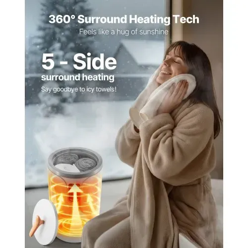 VEVOR Handtuchwärmer Eimer Wärmegerät 20 L mit LED-Anzeige & Einstellung (Timer & Temperatur) & Sicherheitsschloss, Towel Warmer für Badezimmer Waschküche Boden, zum Wärmen von Decken, Pyjamas – Bild 2