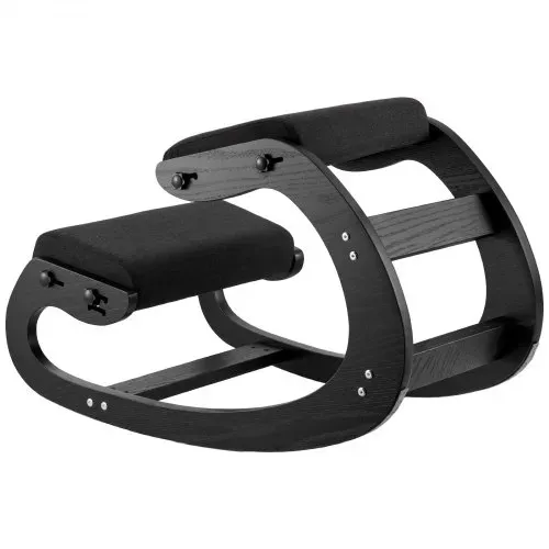 VEVOR Ergonomischer Hocker mit Dicken, Integrierten Schaumstoffpolstern & Massivholzrahmen, Höhenverstellbarer Kniestuhl zur Entlastung von Nacken und Rücken, Ideal für Zuhause, Büro, Schwarz – Bild 10