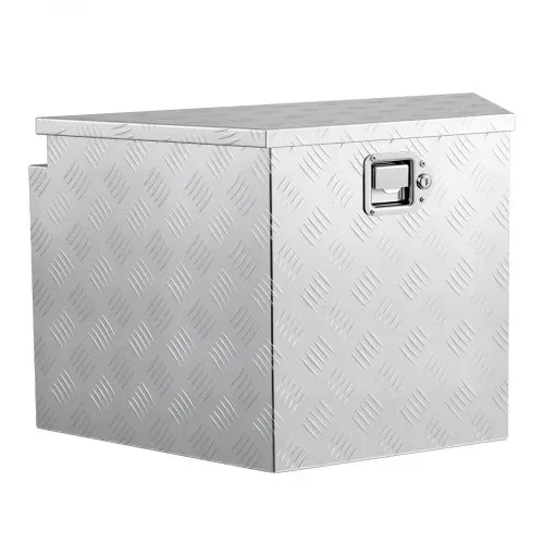 VEVOR Deichselbox Truckbox 838 x 483 x 457 mm aus Aluminium, 50 kg Belastbare Werkzeugaufbewahrungsbox mit Schloss & Schlüsseln, Anhängerbox für Pickup-Ladeflächen Wohnmobile SUVs Geländewagen, Silber – Bild 10