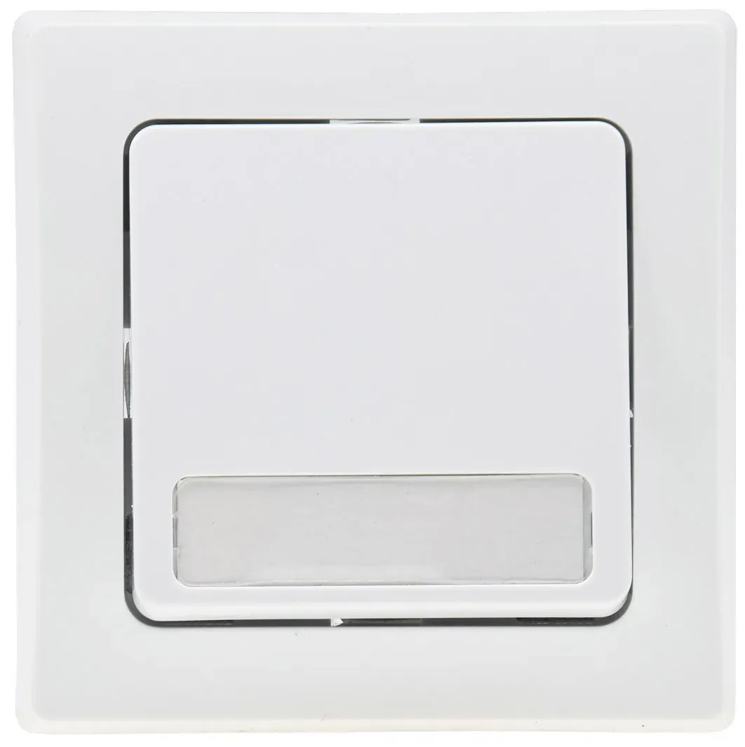 DELPHI Taster mit Namensschild 0-250V~/ 10A, inkl. Rahmen, UP, weiß DELPHI Taster mit Namensschild 0-250V~/ 10A, inkl. Rahmen, UP, weiß