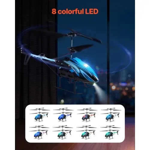 VEVOR RC-Helikopter, 2,4 GHz ferngesteuerter Hubschrauber, 3,5-Kanal-RC-Flugzeug, 16 Minuten Flugzeit, Höhenhaltung, Start/Landung mit einer Taste & LED-Leuchten, Spielzeug für Kinder ab 8 Jahren – Bild 3