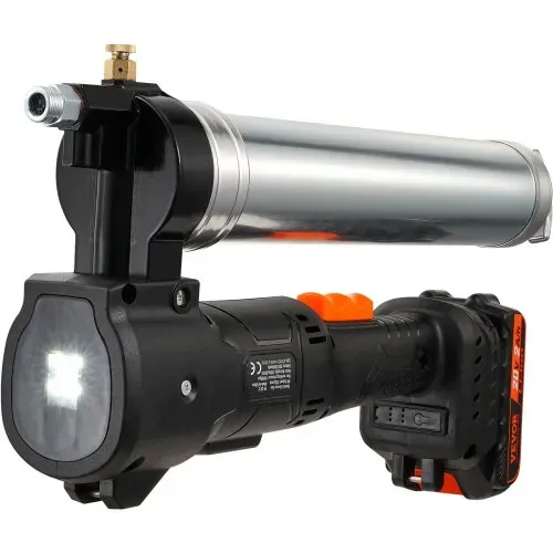 VEVOR 20V Akku Fettpresse 500g Schmierpresse 10.000PSI Arbeitsdruck Elektrische Fettpresse 125g/min Ölfördermenge inkl. 2x 2.0Ah Akkus, Φ9x990mm Schlauch und Schnellladegerät Universal Grease Gun – Bild 8