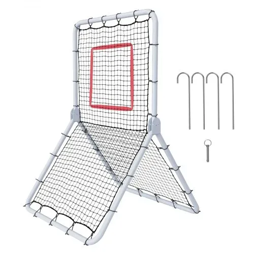 VEVOR Baseball- und Softball-Rebounder-Netz, 3,5 x 6 Fuß PitchBack Baseball Pitching Nest, Softball Pitchback-Netz, Fielding-Trainer, Bounce-Back-Netz für Fielding-/Wurfübungen, 5 einstellbare Winkel – Bild 8