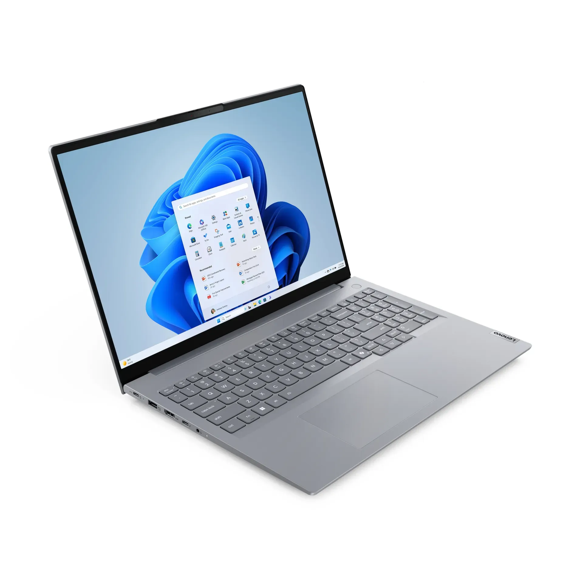 Lenovo ThinkBook 16 G8 IAL Intel Core Ultra 5 225U Laptop 40,6 cm (16") WUXGA 32 GB DDR5-SDRAM 1 TB SSD Wi-Fi 6E (802.11ax) Windows 11 Pro Deutsch Grau – Bild 2
