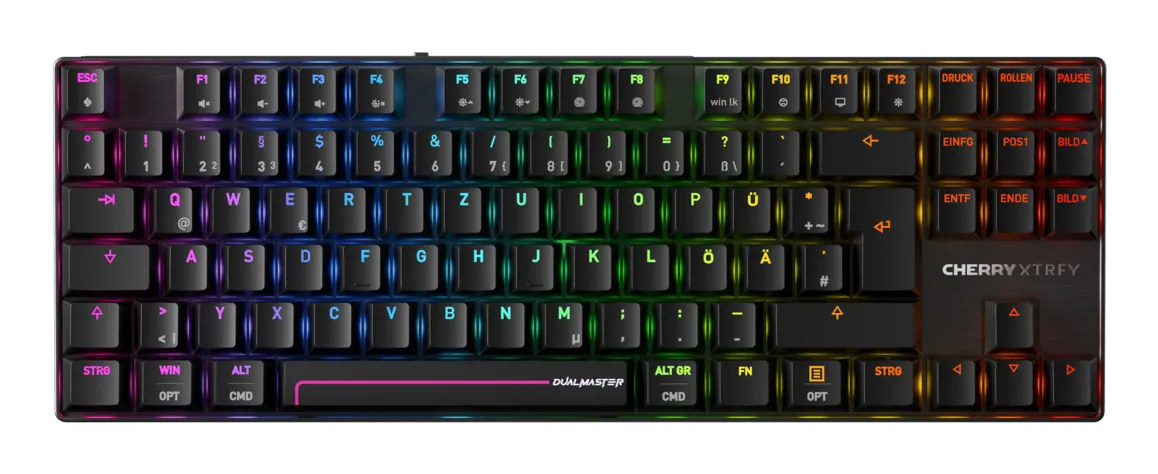 CHERRY MX 8.2 Pro TMR Wireless Tastatur Gaming USB + RF Wireless + Bluetooth QWERTZ Deutsch Schwarz CHERRY MX 8.2 Pro TMR Wireless Tastatur Gaming USB + RF Wireless + Bluetooth QWERTZ Deutsch Schwarz