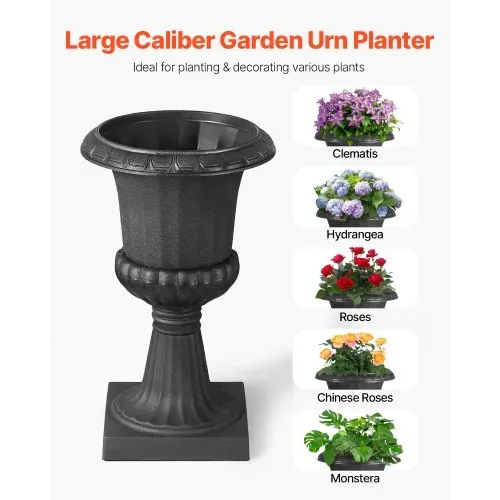 VEVOR Blumenspindel aus Kunststoff, 25×42 cm, 2er-Pack, Pflanzpokal. Pflanzkübel, Pflanzschale, schwarze Blumentöpfe, für die Veranda, Hochzeit, Party, Zuhause, Bühne, Balkon, Terrassendekoration VEVOR Blumenspindel aus Kunststoff, 25×42 cm, 2er-Pack, Pflanzpokal. Pflanzkübel, Pflanzschale, schwarze Blumentöpfe, für die Veranda, Hochzeit, Party, Zuhause, Bühne, Balkon, Terrassendekoration