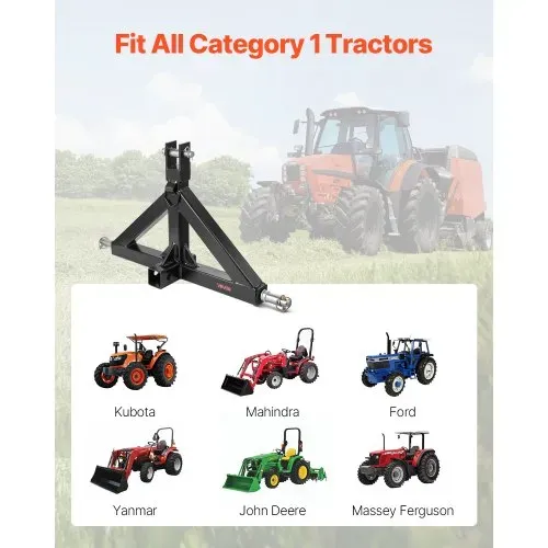 VEVOR 3-Punkt-Anhängerkupplung mit 5,08 cm Empfänger, Dreipunktaufnahme, 1360 kg Kapazität, Traktor-Anhängerkupplungsadapter, kompatibel mit Kubota, Mahindra, John Deere, Massey Ferguson VEVOR 3-Punkt-Anhängerkupplung mit 5,08 cm Empfänger, Dreipunktaufnahme, 1360 kg Kapazität, Traktor-Anhängerkupplungsadapter, kompatibel mit Kubota, Mahindra, John Deere, Massey Ferguson