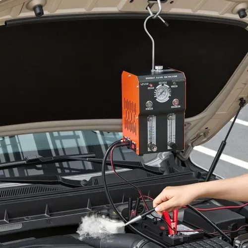 VEVOR Lecksuchgerät mit Rauchgenerator für Kfz 12 V EVAP Vakuumdiagnosegerät mit Integrierter Luftpumpe Manometer Durchflussmesser Ölstandsanzeige 2 Modi für Pkw Motorrad Lkw Boot und ATV – Bild 7