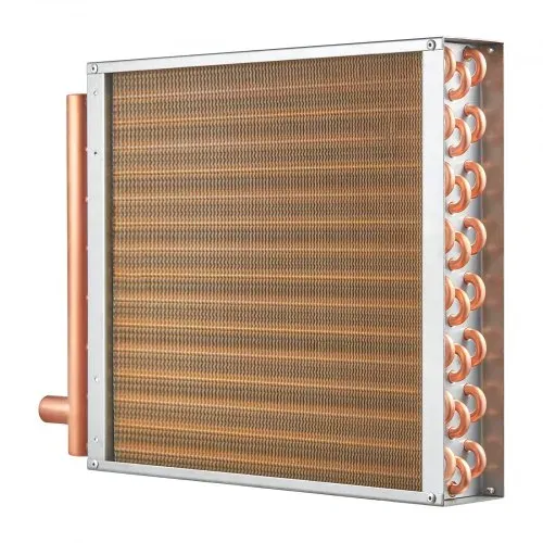 VEVOR Wärmetauscher Wasser-Luft, 40,64 x 40,64 cm mit 3-reihigen 9,53 mm Kupferanschlüssen, 193 Aluminiumlamellen Wärmetauscher für Holzöfen, Heizung und Kühlung im Wohnbereich und Warmluftheizung – Bild 10