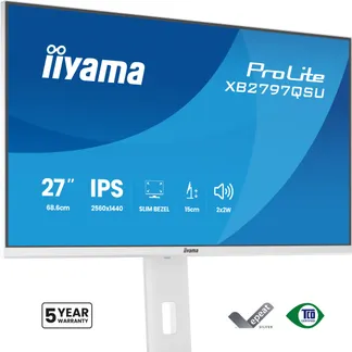 iiyama ProLite XB2797QSU-W1 Computerbildschirm 68,6 cm (27″) 2560 x 1440 Pixel Quad HD LED Weiß iiyama ProLite XB2797QSU-W1 Computerbildschirm 68,6 cm (27″) 2560 x 1440 Pixel Quad HD LED Weiß