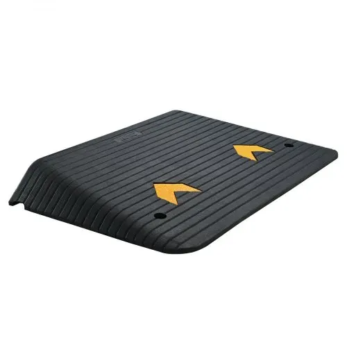 VEVOR Schwellenrampe Vollgummi Türschwellenrampe 15Tonnen Tragfähigkeit Bordsteinrampe mit Kanal 90,2x62x10,2cm Rollstuhlrampe Auffahrrampe Gummirampe Ideal für unebenen Boden Bordsteinkanten – Bild 8