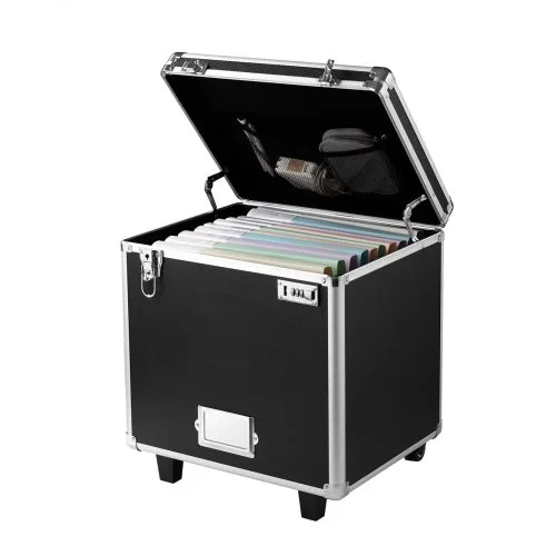 VEVOR Aktenaufbewahrungsbox, 396,2x320x381 mm Innenmaß, abschließbarer mobiler Businesskoffer mit Teleskopgriff, Aktenkoffer mit Handauszug für Büro, Zuhause, Büros, Krankenhäuser, Banken VEVOR Aktenaufbewahrungsbox, 396,2x320x381 mm Innenmaß, abschließbarer mobiler Businesskoffer mit Teleskopgriff, Aktenkoffer mit Handauszug für Büro, Zuhause, Büros, Krankenhäuser, Banken