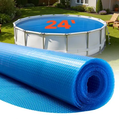 VEVOR Pool Solarabdeckplane rund φ 7315 mm, Solarfolie, 0,2 mm-Pool-Solardecke mit Luftpolster- & PE-Material, Wärmeabsorption tagsüber, Wärmespeicherung nachts, Solarabdeckungen, blau VEVOR Pool Solarabdeckplane rund φ 7315 mm, Solarfolie, 0,2 mm-Pool-Solardecke mit Luftpolster- & PE-Material, Wärmeabsorption tagsüber, Wärmespeicherung nachts, Solarabdeckungen, blau
