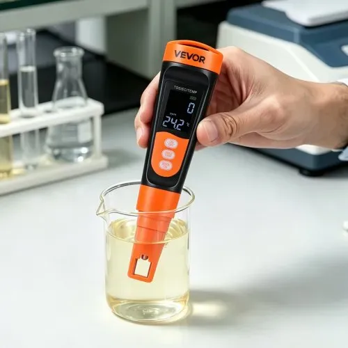 VEVOR TDS-Messgerät, Messbereich 0–9990 ppm, EC/TDS-Mehrparametermessung, Digitales Wassermessgerät mit Automatischer Zeitregelung, Übersichtliches VA-Display, für Trinkwasserqualitätsprüfung – Bild 7