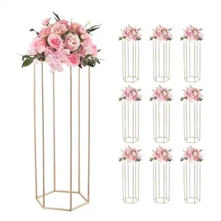 VEVOR Hochzeitsblumenständer 310x270x800 mm, 10 Stk. Blumenständer mit Acrylablage & sechseckigen Beinen, Pflanzenhocker für Hochzeiten, Partys, Geburtstage, Zuhause, Tischdekorationsständer VEVOR Hochzeitsblumenständer 310x270x800 mm, 10 Stk. Blumenständer mit Acrylablage & sechseckigen Beinen, Pflanzenhocker für Hochzeiten, Partys, Geburtstage, Zuhause, Tischdekorationsständer