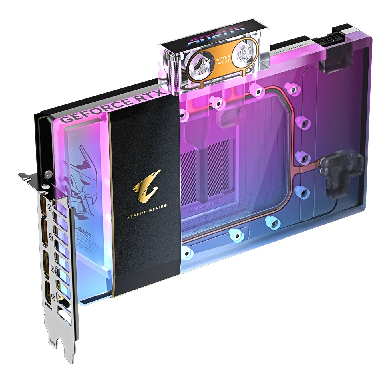 GIGABYTE AORUS GeForce RTX 5090 XTREME WATERFORCE WB 32G Grafikkarte - 32 GB GDDR7, 512 Bit, PCI-E 5.0, 2655 MHz Kernfrequenz, 3 x DP 2.1a, 1 x HDMI 2.1b, NVIDIA DLSS 4, GV-N5090AORUSX WB-32GD – Bild 5