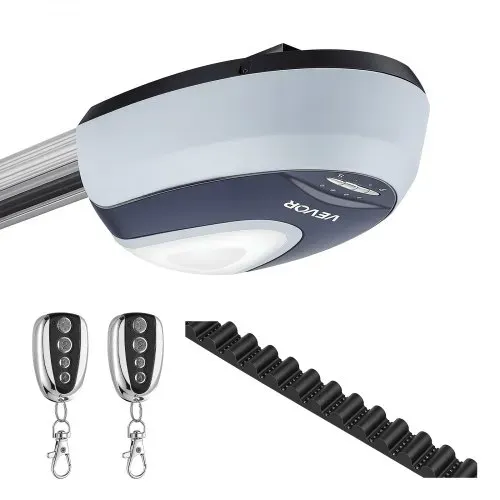 VEVOR Garagentorantrieb 600 N Garagentoröffner Ultraleiser Riemenantrieb, für Private Garagen, 4-tlg. Schienensystem, 2 Handsender & LED-Beleuchtung, Ein-Tasten-Bedienung im Fahrzeug, Schwarz & Weiß – Bild 8