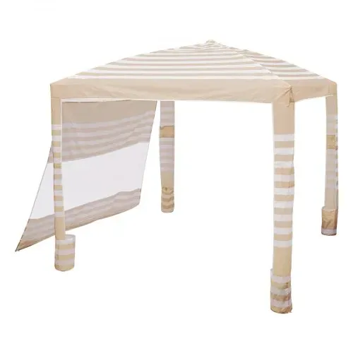 VEVOR Strand-Cabana, 2,4 x 2,4 m Strandüberdachung mit Seitenwand, UPF 50+ Sonnenschutz, Cabana mit Sandsäcken, höhenverstellbarer & tragbarer Sonnenschutz für die ganze Familie und Freunde – Bild 10