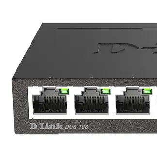 D-Link DGS-108 Unmanaged L2 Gigabit Ethernet (10/100/1000) Schwarz D-Link DGS-108 Unmanaged L2 Gigabit Ethernet (10/100/1000) Schwarz