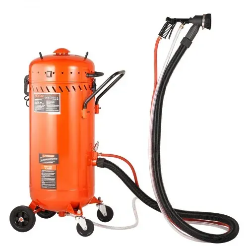VEVOR 28 Gallonen Vakuum-Sandstrahler, staubfreier Sandstrahler mit eingebautem 1200 W Vakuumsystem zur Staubkontrolle und Strahlmittelrückführung, 60-110 PSI Hochleistungs-Strahlgerät – Bild 10