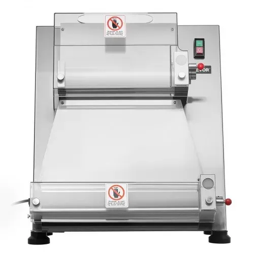 VEVOR elektrische Pizzateigpresse 355,6 mm Gebäck-Pressplatte, Brotpresse 390 W aus Edelstahl, kommerzieller Chapati Presse, Formmaschine mit einstellbarer Dicke & Teigpressdeckel, 260 Stk./h – Bild 8