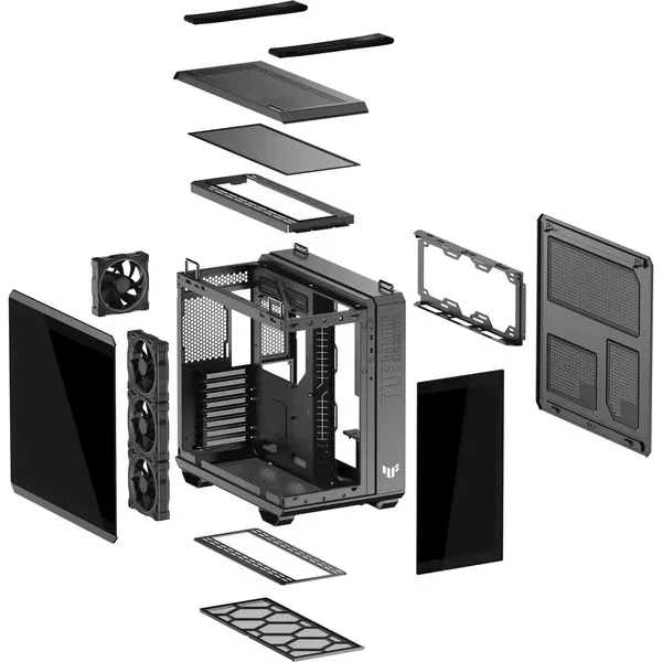 ASUS TUF GAMING GT502 Horizon TG ARGB Black Midi Tower Schwarz – Bild 18