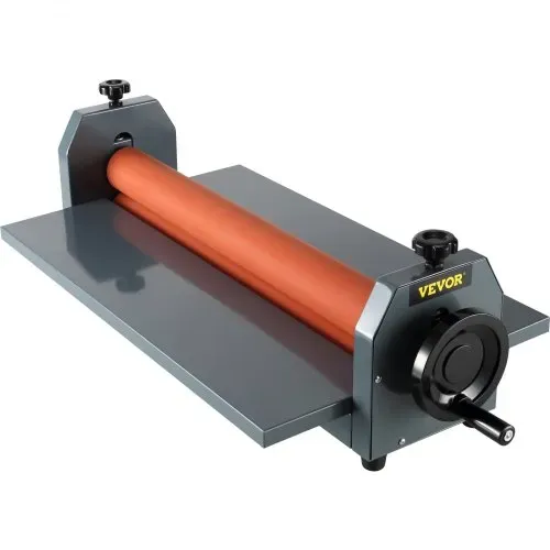 VEVOR Kaltlaminator 750 mm manueller klapptischer Fotofilm-Rollenlaminator aus dickem Eisenmetall mit Weichgummirollen, vier rutschfesten einstellbaren Gummifüßen für Foto-, Werbe Kopierbetriebe – Bild 9