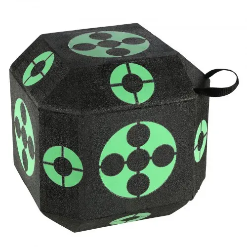 VEVOR 381 x 381 x 381 mm Zielscheibe Bogenschießen, Würfel Bogenziel für Recurvebogen Compoundbogen oder Langbogen, Tragbares Bogenpfeilziel für Kinder Jugend Erwachsene Bogenschießeneiß Schwarz – Bild 9