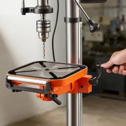 VEVOR Tischbohrmaschine 305 mm, Standbohrmaschine 550 W, Säulenbohrmaschine mit Drehzahlregelung 340–2200 U/min, Neigbarer Tisch 45°, Laser & LED, Bohrmaschine für Holz- & Metallbearbeitung – Bild 7