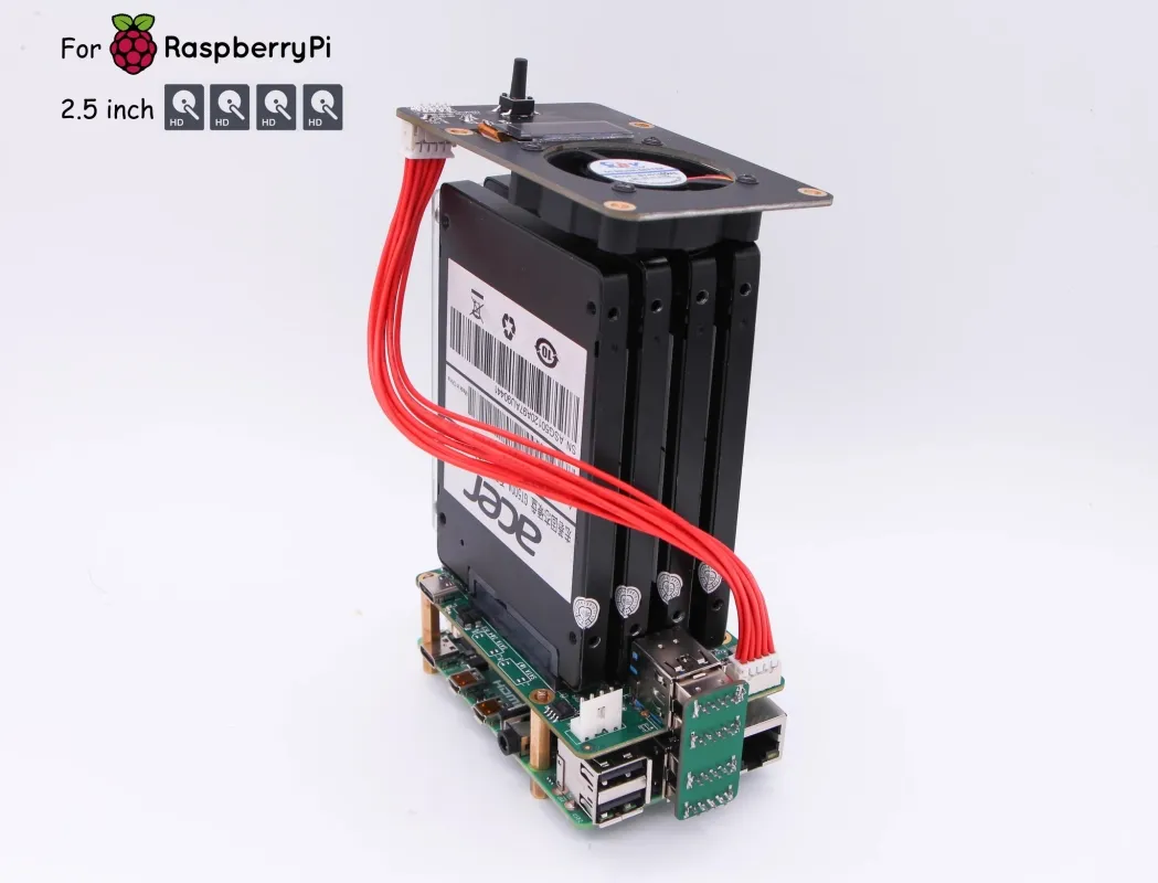 Raspberry Rock Pi 4 zbh. SATA NAS HAT Top Board – Bild 2