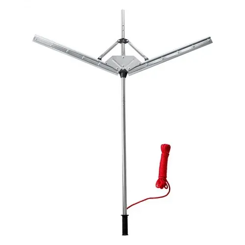 VEVOR Teichrechen, Wasser Unkrautrechen mit 1219 mm max. Schnittbreite, Stahlklingen, See-Unkrautschneider mit 9 m Nylonseil, Seerechen zum Entfernen von Rohrkolben, Schilf, Seerosenblätter – Bild 8