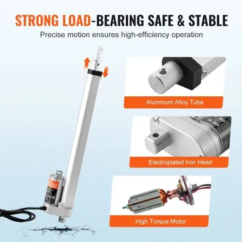 VEVOR 1000N Linear Actuator DC 12V Linearantrieb IP54 Elektrischer Linearmotor 300mm Hublänge Geräuschpegel ≤50dB Elektrische Türöffner 14mm/s Fahrgeschwindigkeit Lineartechnik Verstellantrieb – Bild 4