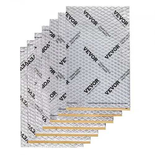 VEVOR 34er-Set Dämmmatte Auto 3,3m² Antidröhnmatte 248,9x398,8mm Fahrzeugdämmung 80mil (2mm) Stärke Aluminium-Folie Schallschutzmatte Hitzebeständig Lärmschutz Akustikdämmung Geräuschdämmung – Bild 10