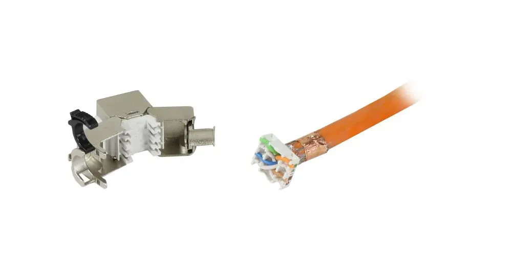 Keystone, Modul, TP-Buchse(RJ45), CAT6A, 500MHz, Slim-line, mit Kabelklemme, Synergy 21, – Bild 6