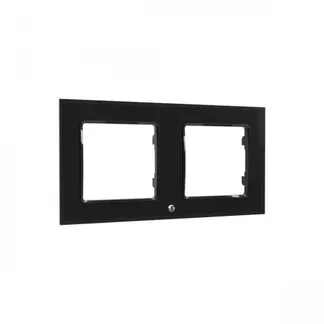 Shelly · Unterputz Zubehör · „Wall Frame 2“ · Wandtaster Rahmen 2-fach · Schwarz Shelly · Unterputz Zubehör · „Wall Frame 2“ · Wandtaster Rahmen 2-fach · Schwarz