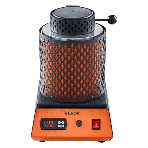 VEVOR digitaler Goldschmelzofen Maschine mit 3 kg Keramiktiegel, elektrischer Schmelzofen 1350 W max. 1150 ℃, Metallschmelzofen Set für Schmuckherstellung Metallbarren Metallkomponenten Schwarz – Bild 8