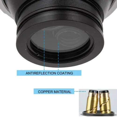 VEVOR 3.5X-90X Simul Focal digital Zoom Stereo Microscope Al-Zn-Legierung 360 Grad Drehbar Trinokulares Stereomikroskop Labor MikroskopKameraverbindung unterstützen justierbar Säulenständer Zubehör – Bild 3