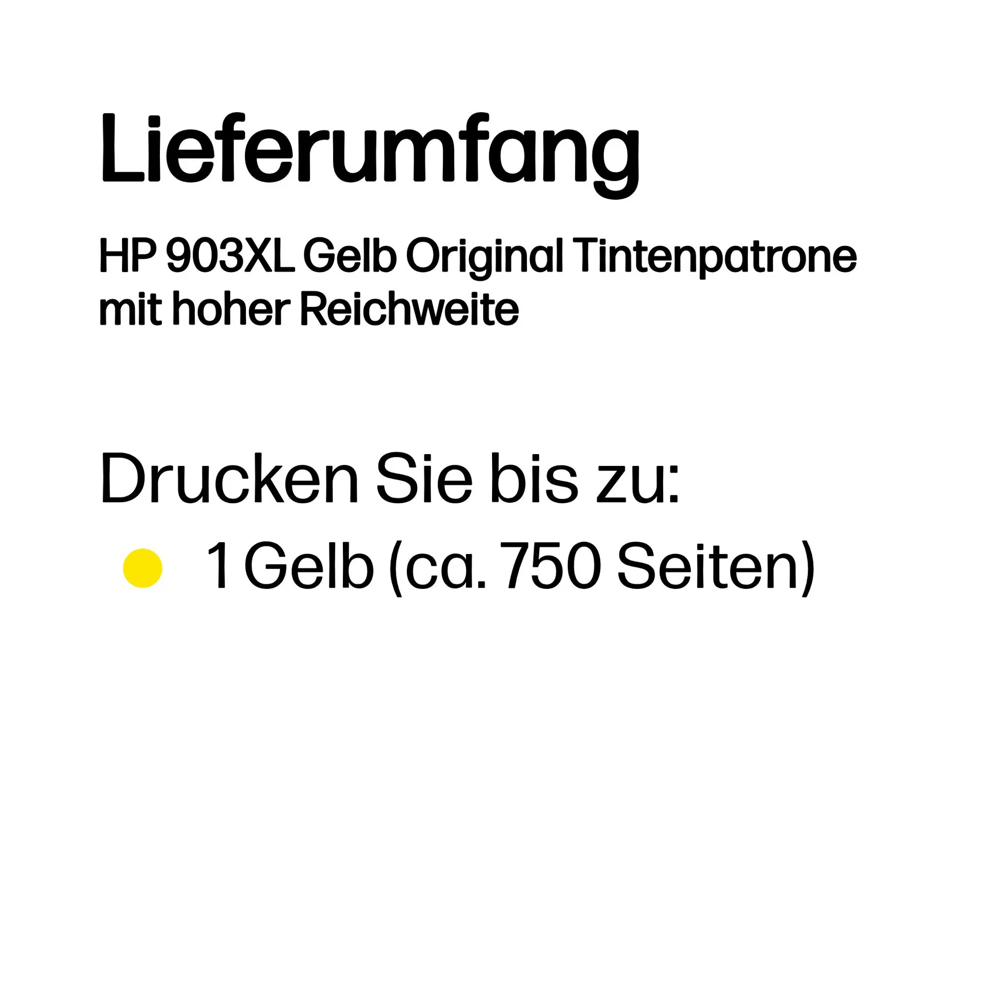 HP 903XL Gelb Original Tintenpatrone mit hoher Reichweite – Bild 3