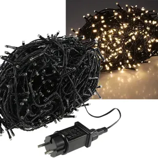 LED Aussen-Lichterkette „CT-ALK600“ 60m warmweiß, Kabel schwarz, IP44, 600 LEDs LED Aussen-Lichterkette „CT-ALK600“ 60m warmweiß, Kabel schwarz, IP44, 600 LEDs