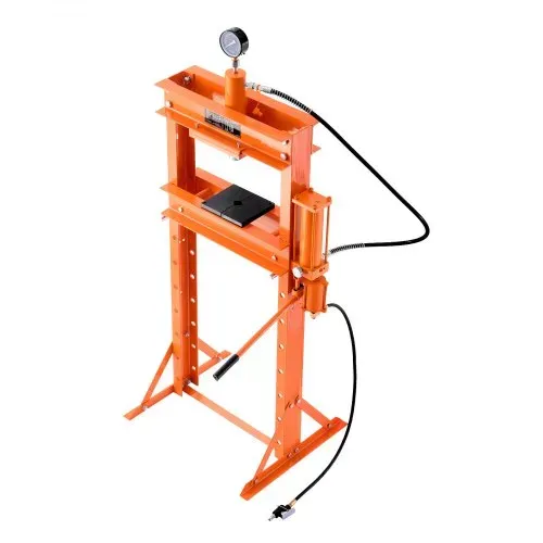 VEVOR hydraulische Werkstattpresse 20 t (H-Rahmen) mit Pressplatte, einstellbare Hydraulikpresse (Max. Zylinder 14 cm) mit Dreieckstütze, geeignet zum Biegen & Richten & Stanzen Orange – Bild 9